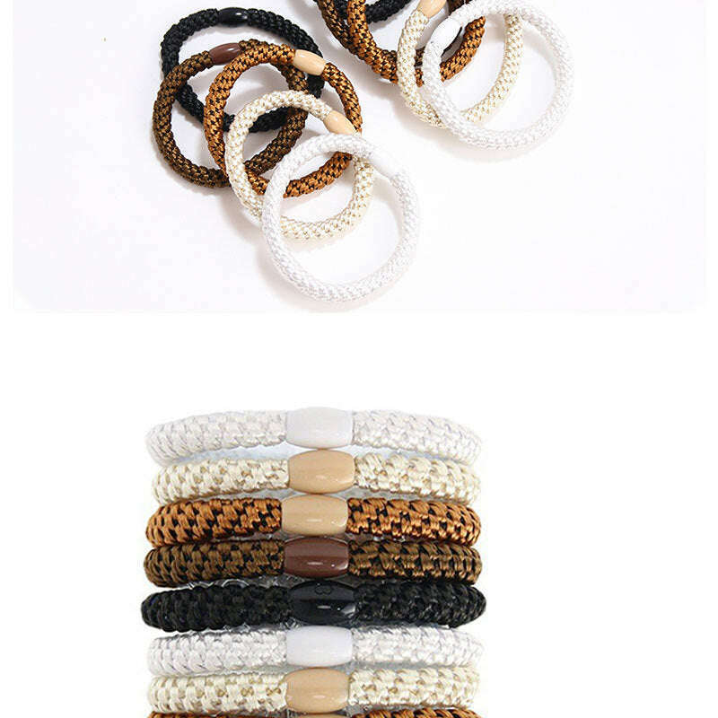 5pc Korean Elastic Hair Ties Scrunchies