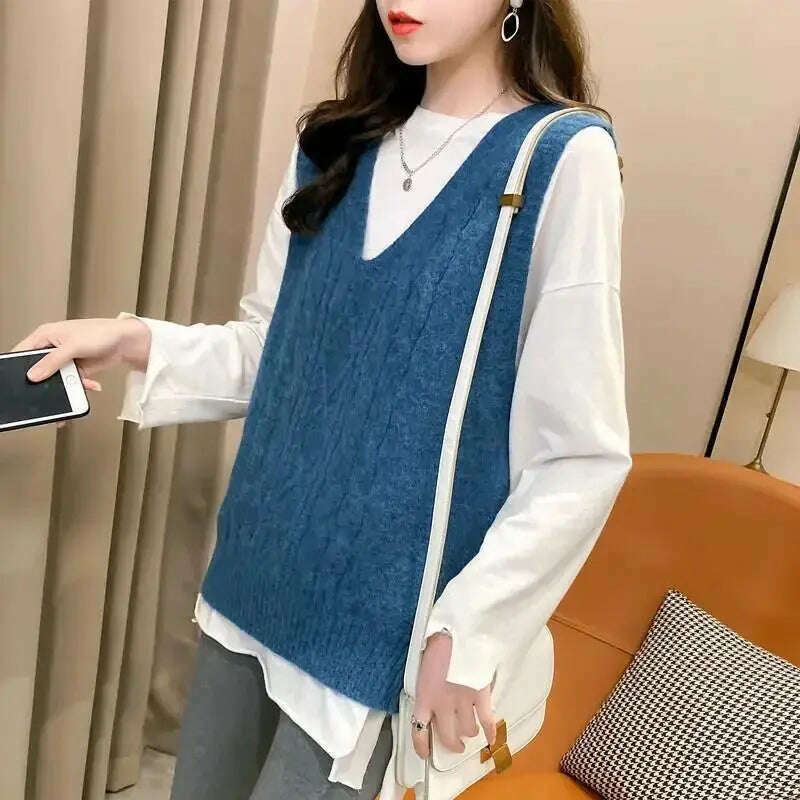 2024 Women's Knitted Vest: V-Neck, Sleeveless Pullover - D&M Boutique