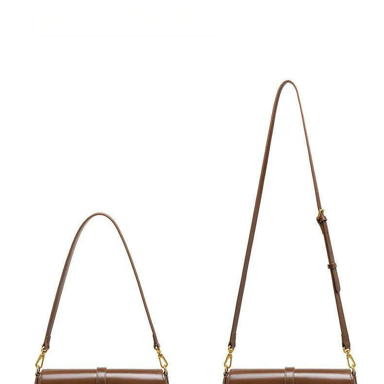 YANATARI Cowhide Leather Crossbody Bag - Vintage Luxury