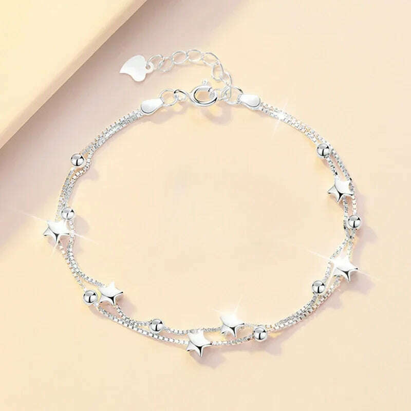 Luxury 925 Sterling Silver Adjustable Bracelet for Women