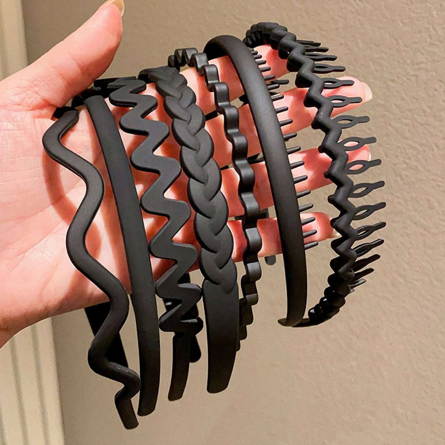 Unisex Metal Wavy Spring Hair Hoop.