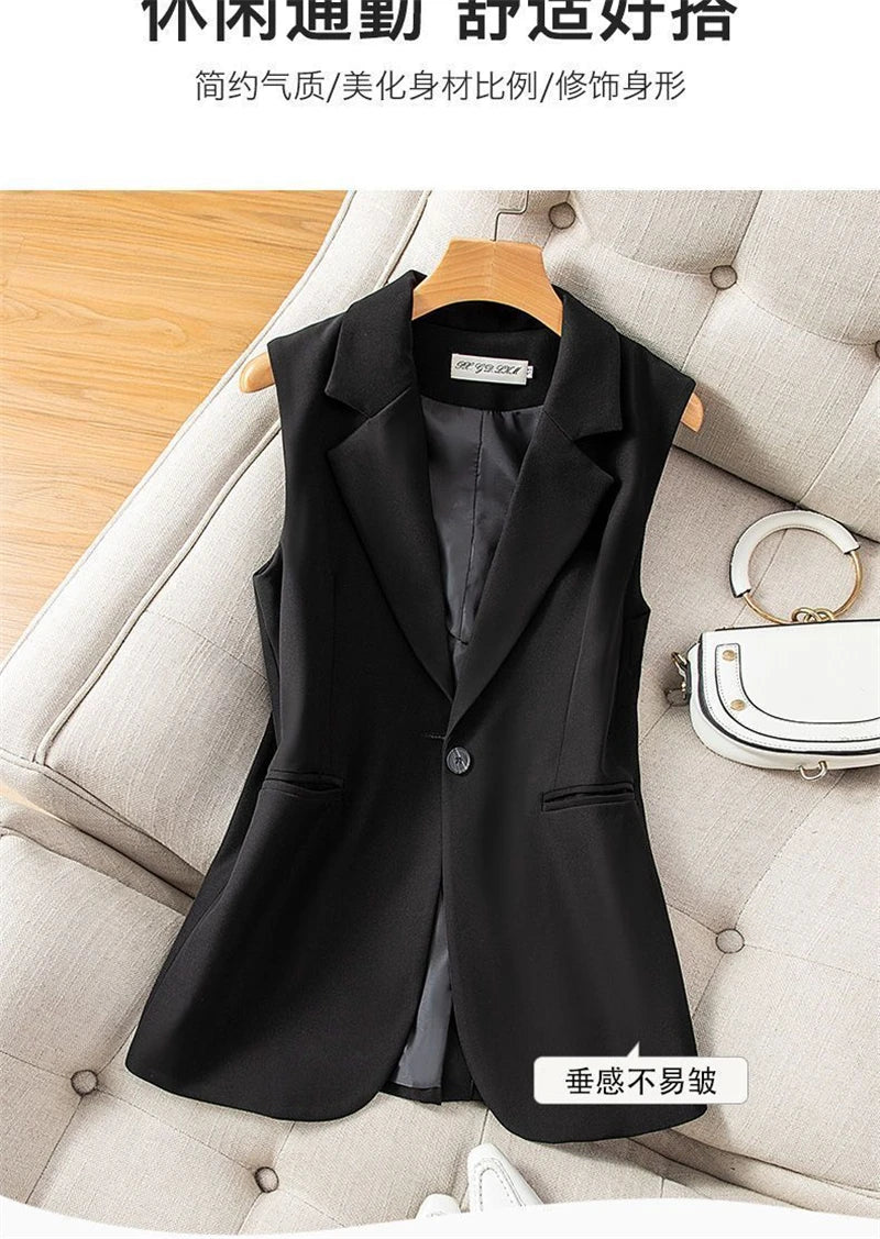 2024 Women's Striped Slim Blazer Vest – Chic & Stylish - D&M Boutique