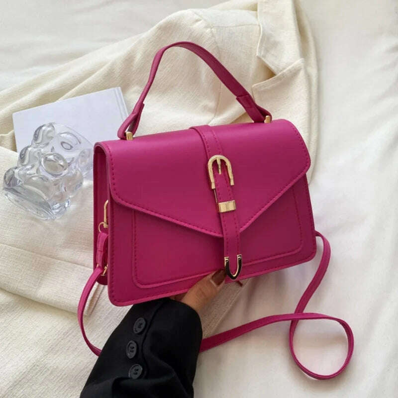 Minimalist Crossbody Bag with Top Handle - Simple & Chic