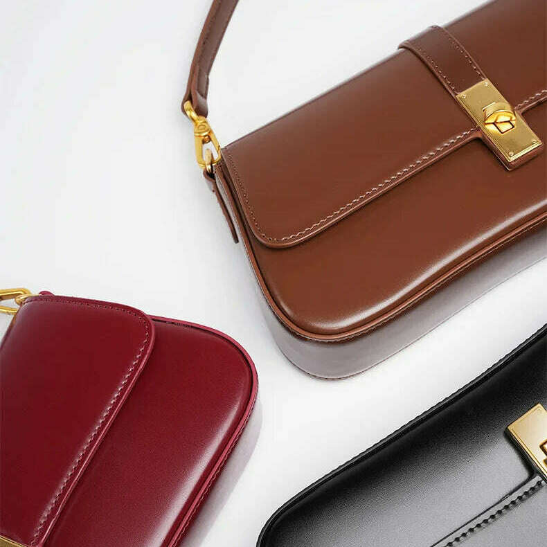 YANATARI Cowhide Leather Crossbody Bag - Vintage Luxury