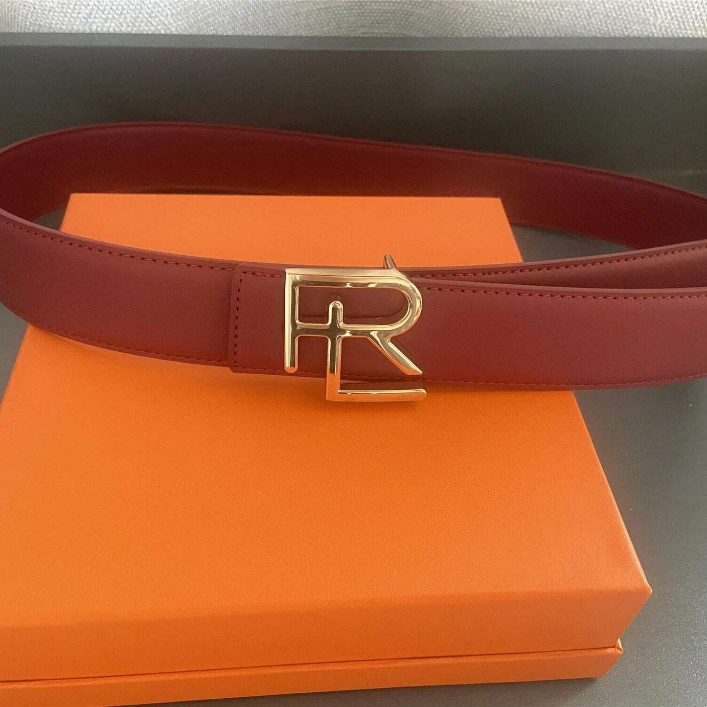 High-Quality Split Leather 3.8cm Belt with Metal Buckle