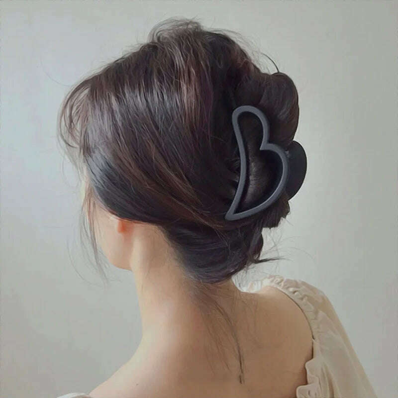 Large Black Letter Hair Clip.