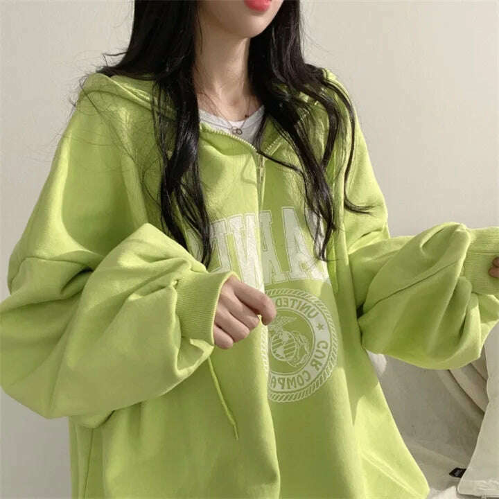 2024 Women's Oversized Casual Warm Zipper Hoodie Jacket - D&M Boutique