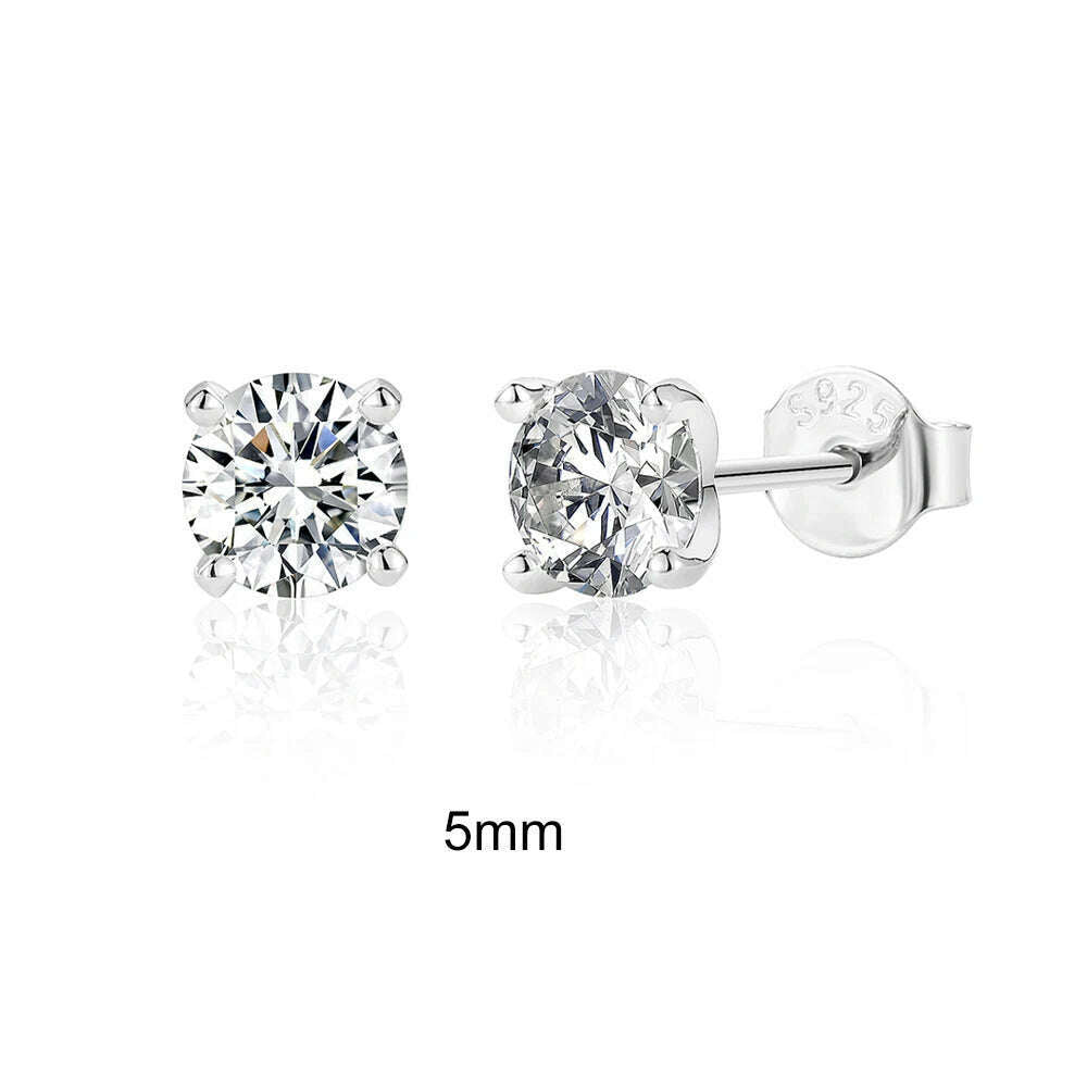 CANNER 0.5-1.2 Carat Moissanite Stud Earrings – 925 Sterling Silver