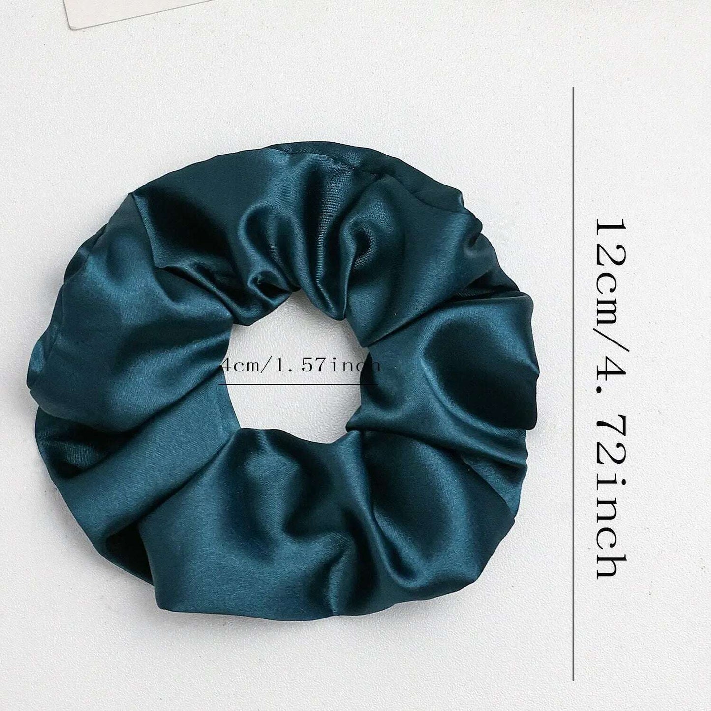 6-Piece Women's Pure Color Satin Large Scrunchie Set