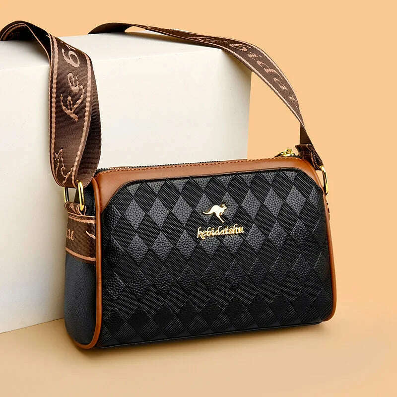 2024 Women's Small Soft Leather One-Shoulder Crossbody Bag