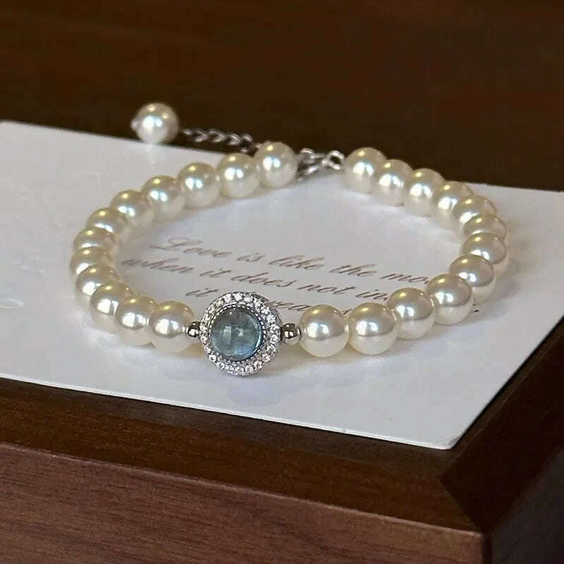 New 925 Silver Pearls Knot Bracelet for Women Gift