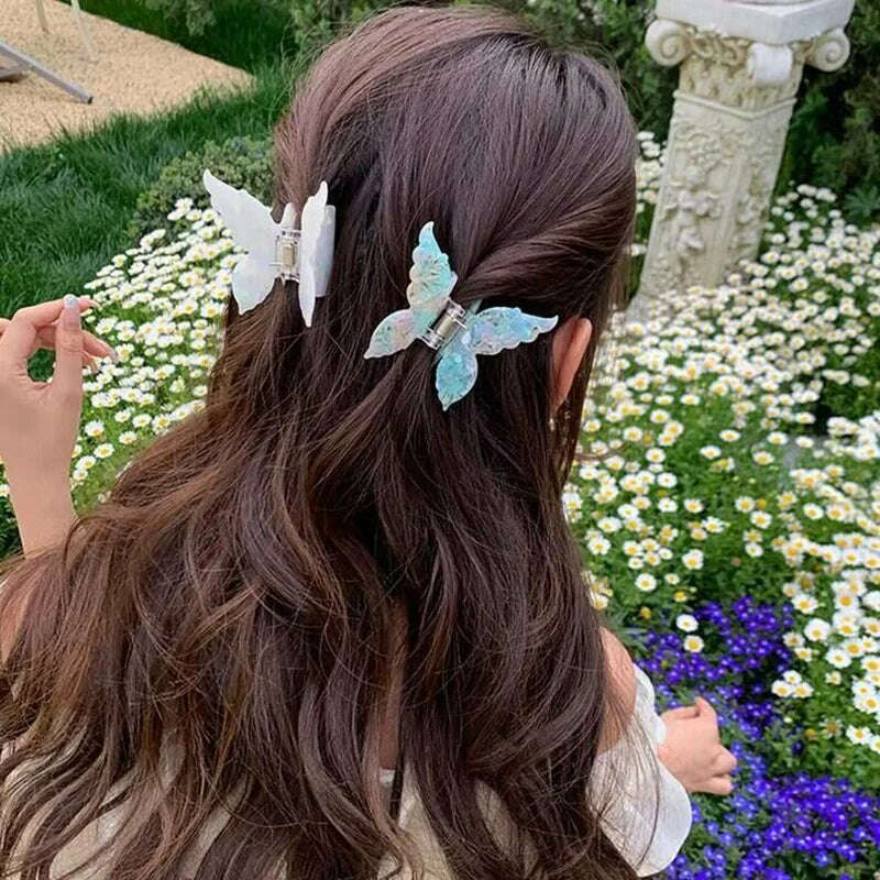 Vintage Butterfly Acetate Hair Claw Clip