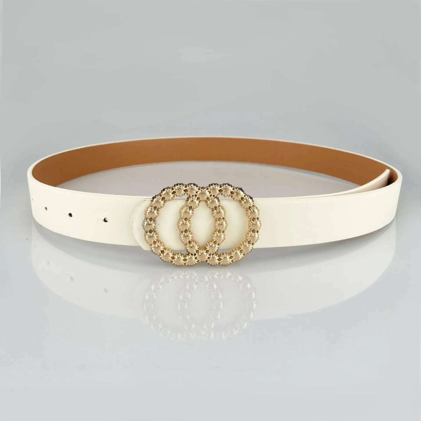 Green PU Leather Women's Fashion Belt