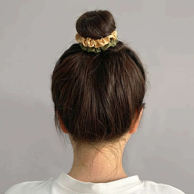 10pcs Colorful Satin Skinny Hair Bands