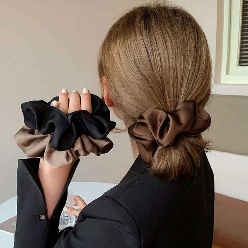 Elegant Silk Elastic Hair Band Scrunchie