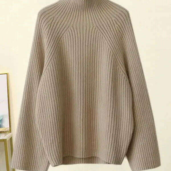 Winter Knitwear Set: Turtleneck Sweater & Wide-Leg Pants - D&M Boutique