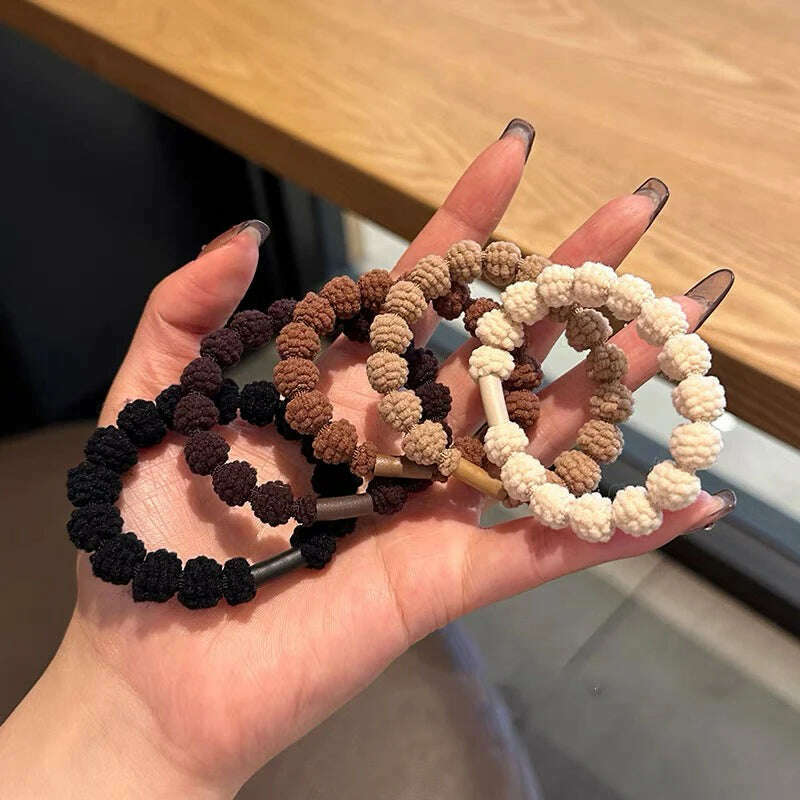 AWAYTR 5PCS Elastic Hair Bands for Women & Girls