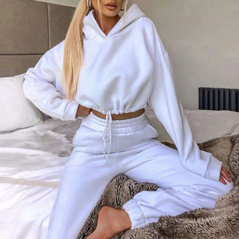 2024 Women's Casual Tracksuit, Hooded Sweatshirt & Pants Set