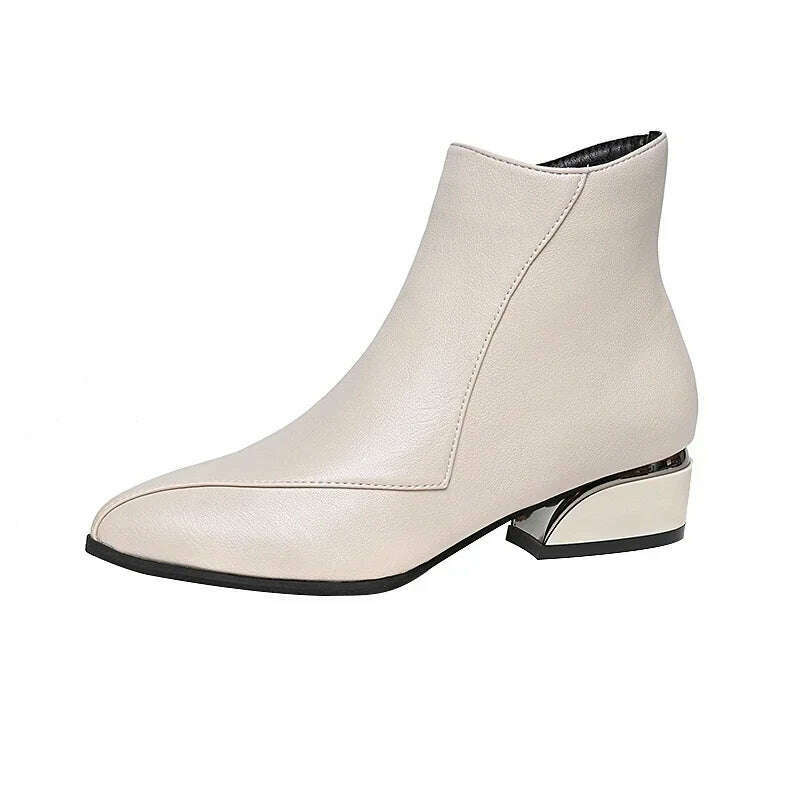 YTJZSLLL Women's Pointed Toe Ankle Boots