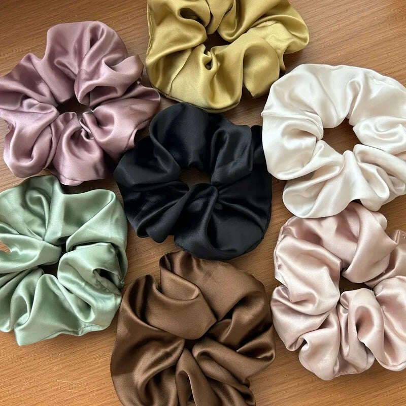 Korea Big Silk Scrunchies for Women