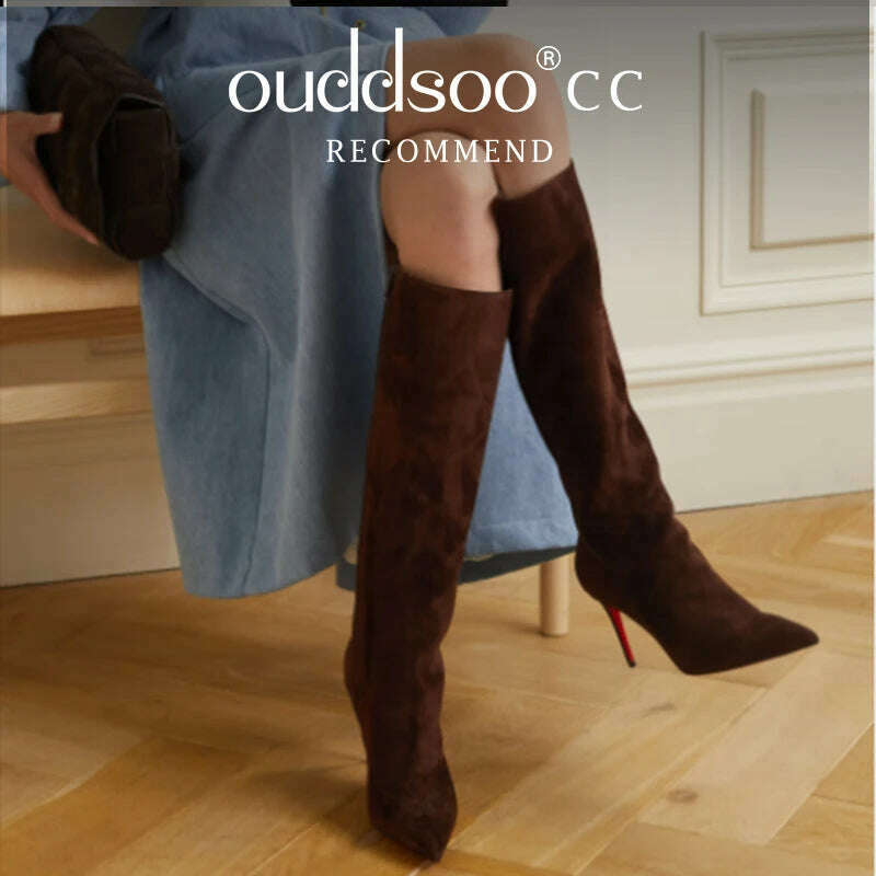 Ods Pointed Toe Knee High Boots