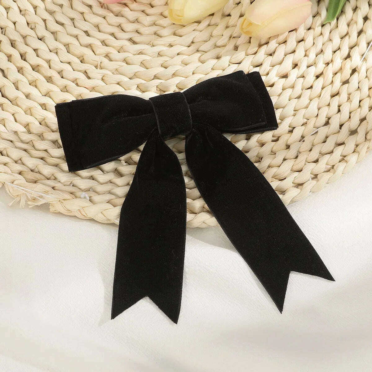 Velvet Bow Hair Barrettes for Women