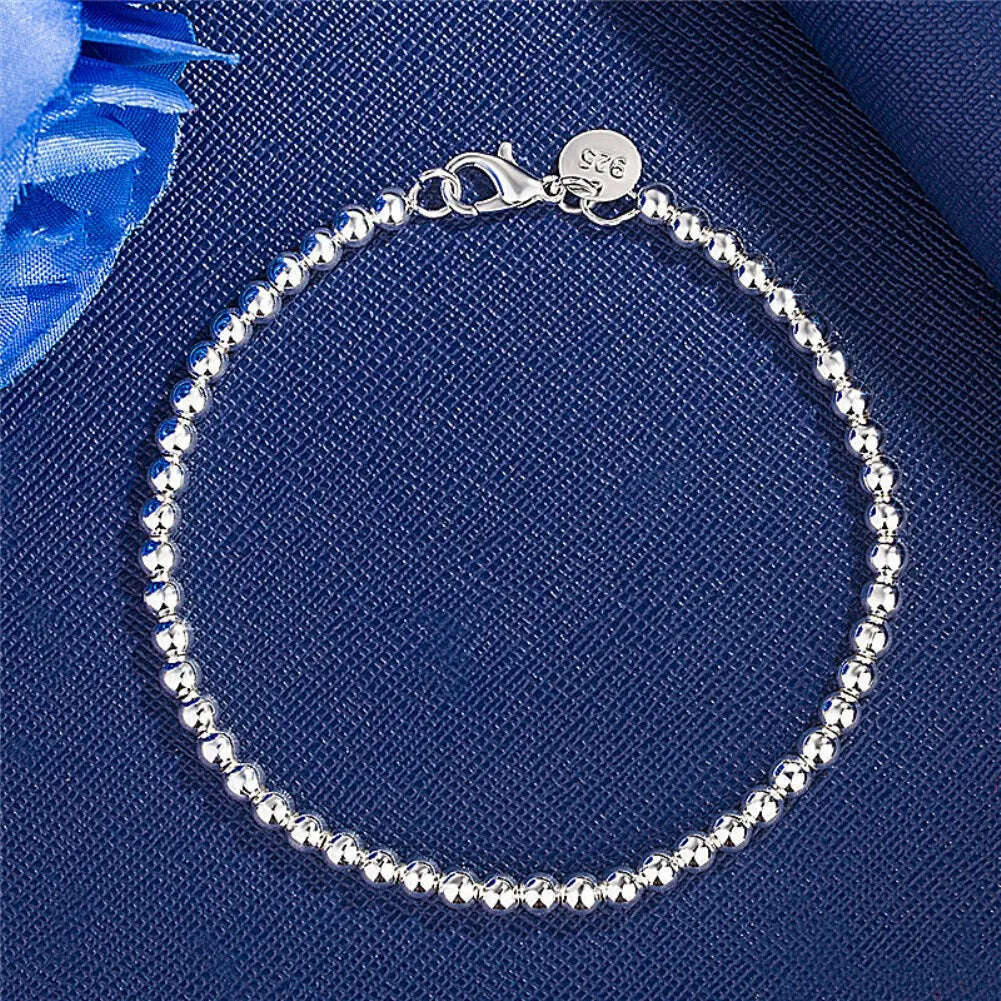 Fine 925 Sterling Silver Star Chain Bracelet for Women