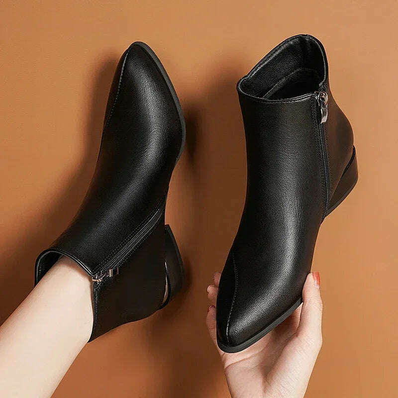 YTJZSLLL Women's Pointed Toe Ankle Boots