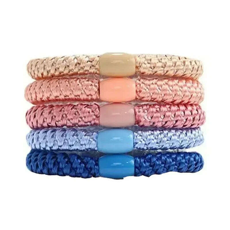 5pc Korean Elastic Hair Ties Scrunchies