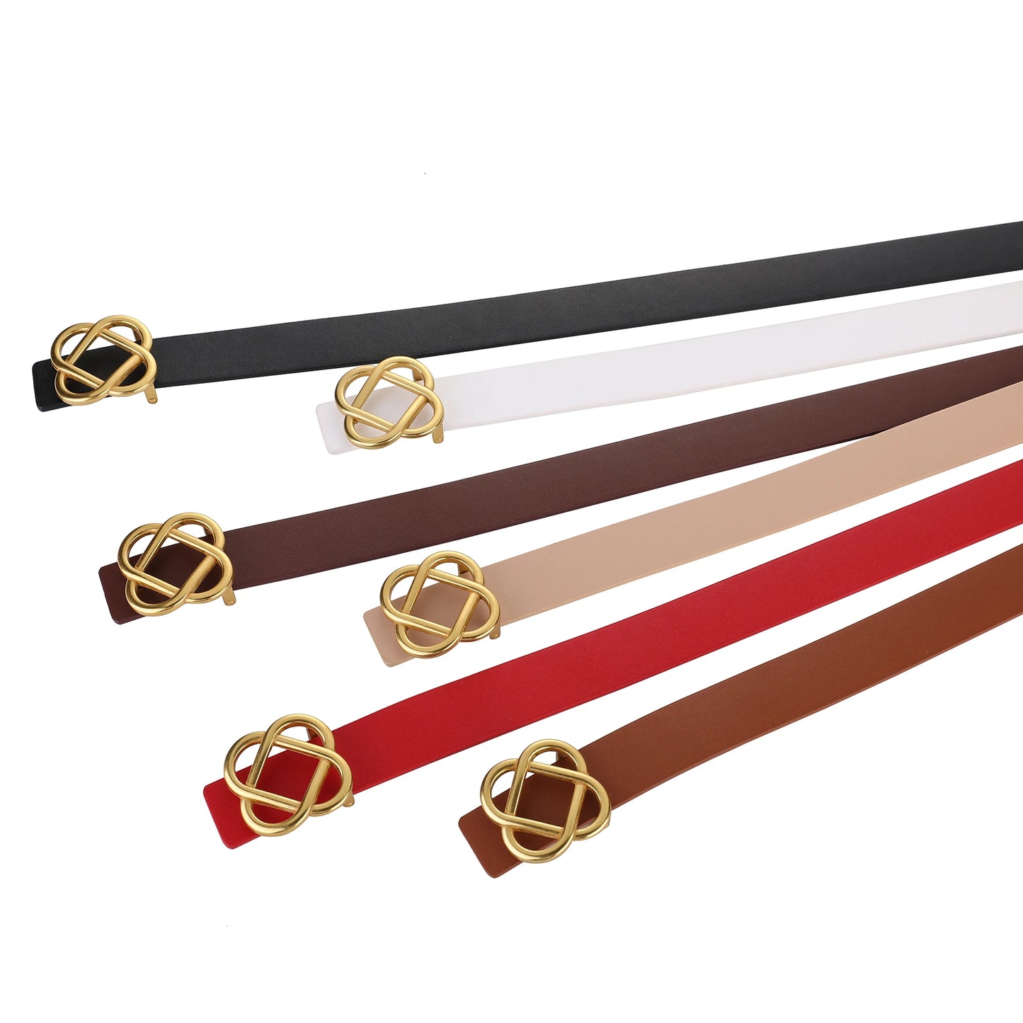 Women's Genuine Leather Belt with Flower Buckle