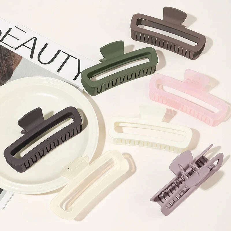 Large Matte Rectangle Hairpin