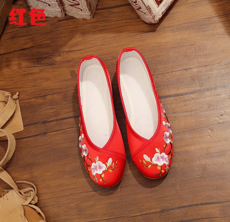 Comemore Embroidered Flats - Stylish & Comfortable