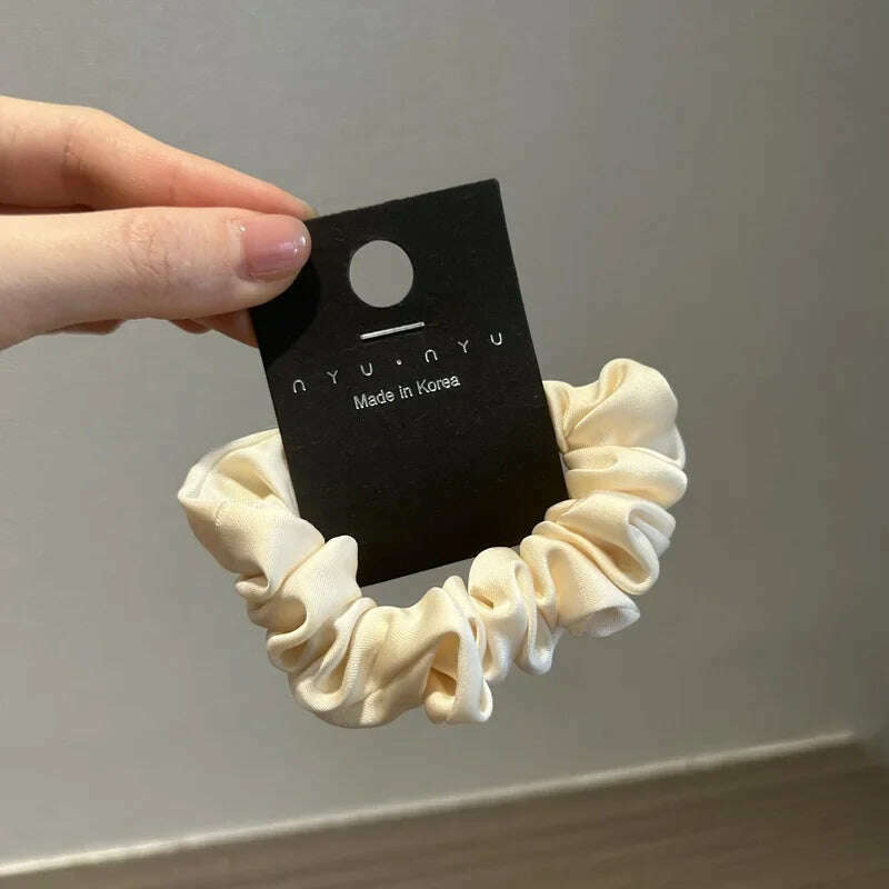 Korean Charm Elegant Satin Hair Loop Scrunchies