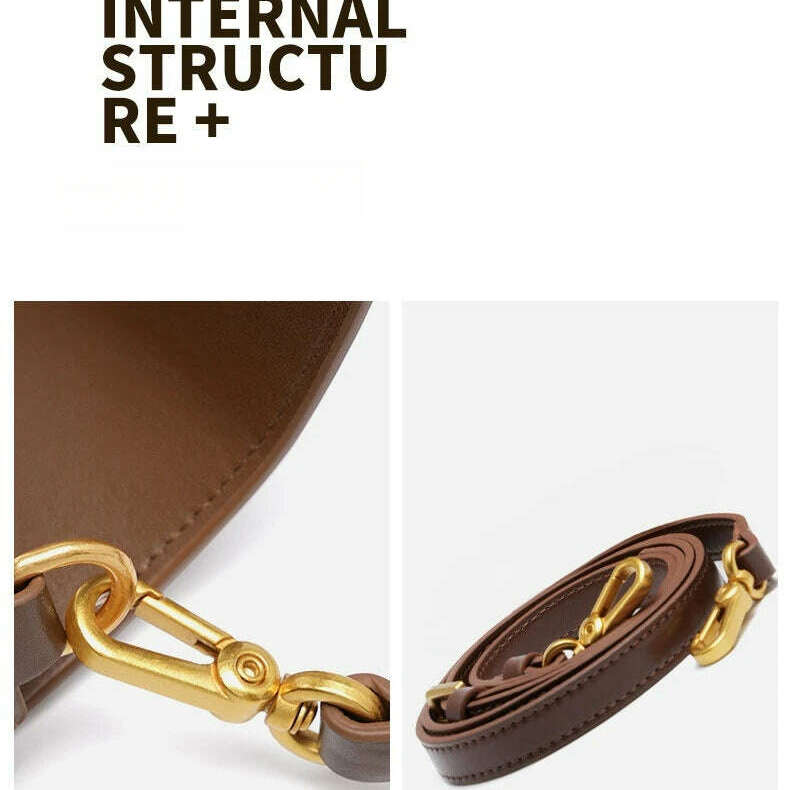 YANATARI Cowhide Leather Crossbody Bag - Vintage Luxury