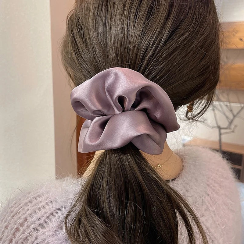 Elegant Silk Elastic Hair Band Scrunchie
