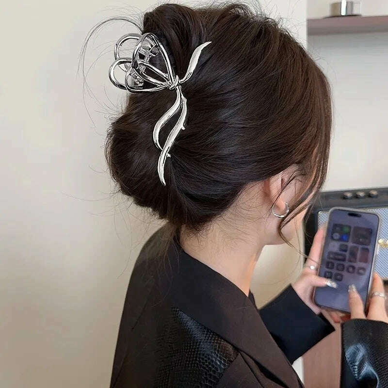 2024 Parcce Vintage Ribbon Bow Hair Claws