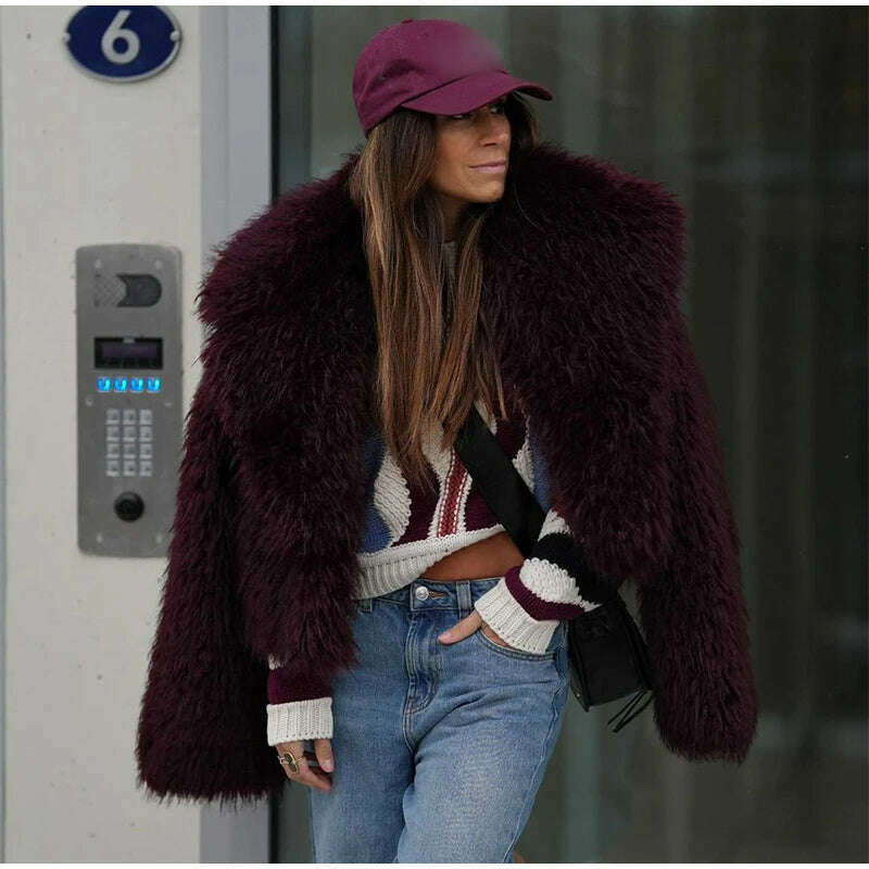 Fashion Faux Fur Jacket Coat for Women – Cozy & Stylish Winter Cardigan