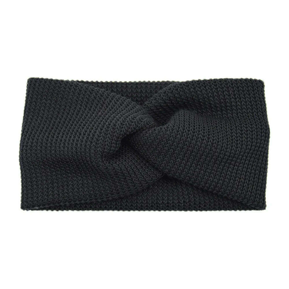 Korean Winter Wide Knitting Cross Headband