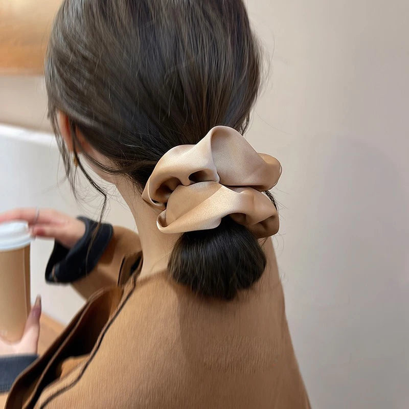 Elegant Silk Elastic Hair Band Scrunchie