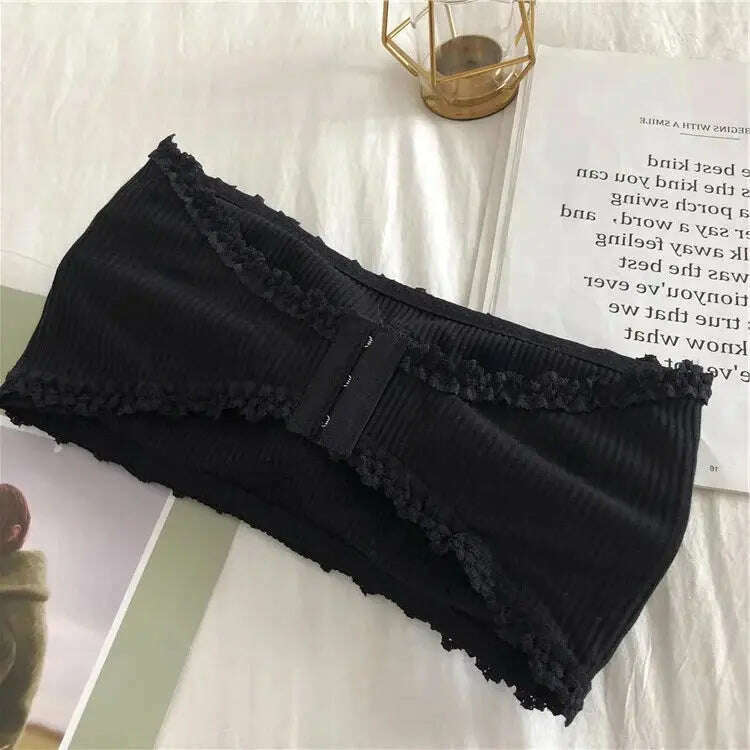Lace Strapless Push-Up Bra: Seamless, Invisible Crop Top - D&M Boutique