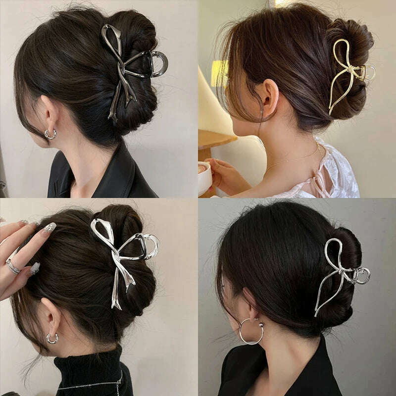 2024 Parcce Vintage Ribbon Bow Hair Claws