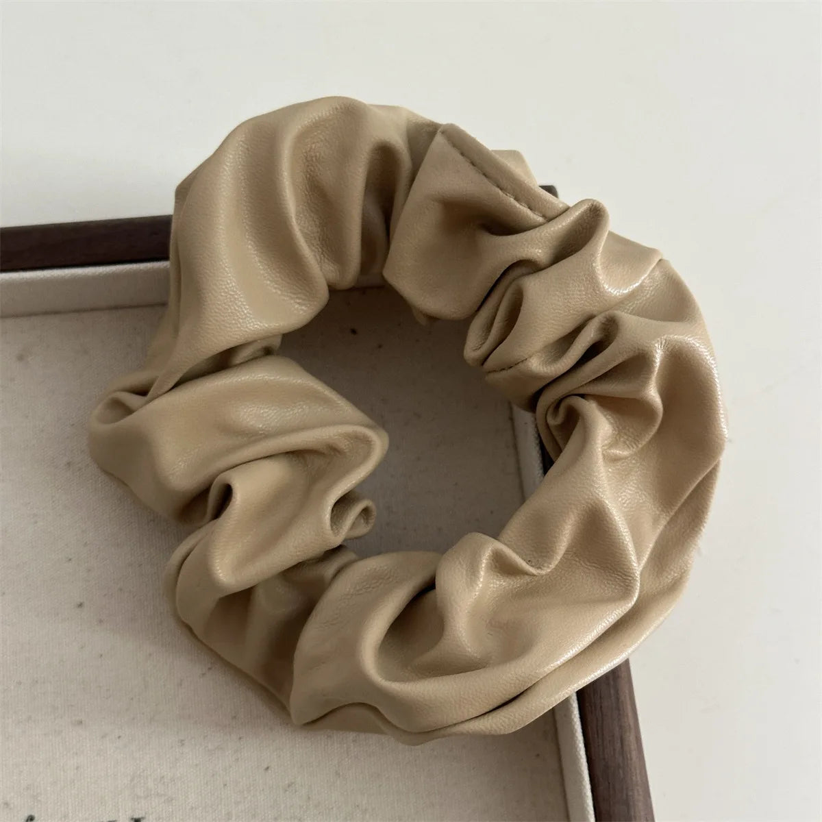 Women Artificial Leather Scrunchies