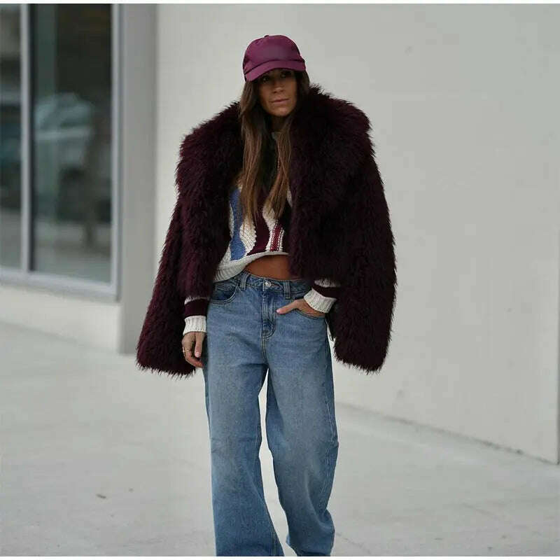 Fashion Faux Fur Jacket Coat for Women – Cozy & Stylish Winter Cardigan
