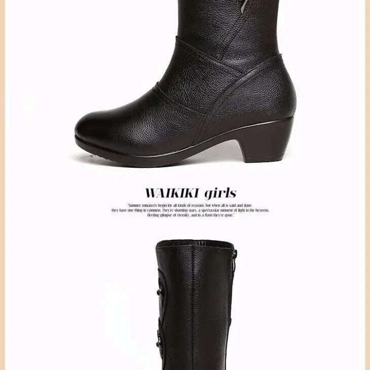 SBIP Mid-Calf Leather Boots