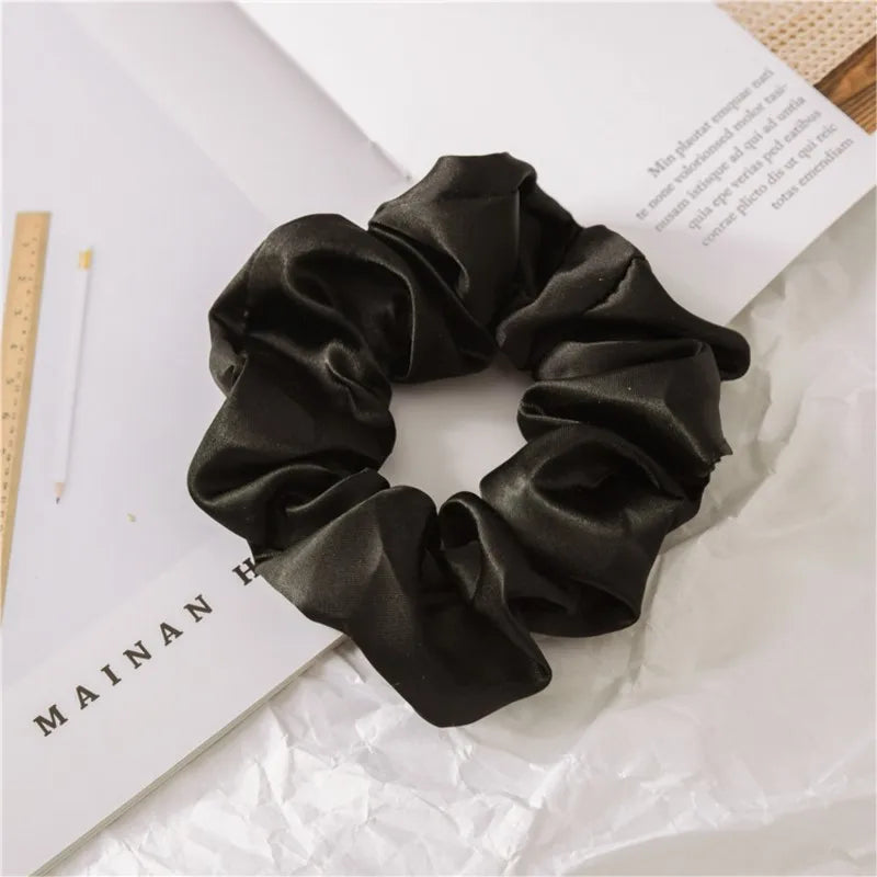 Satin Solid Color Scrunchies