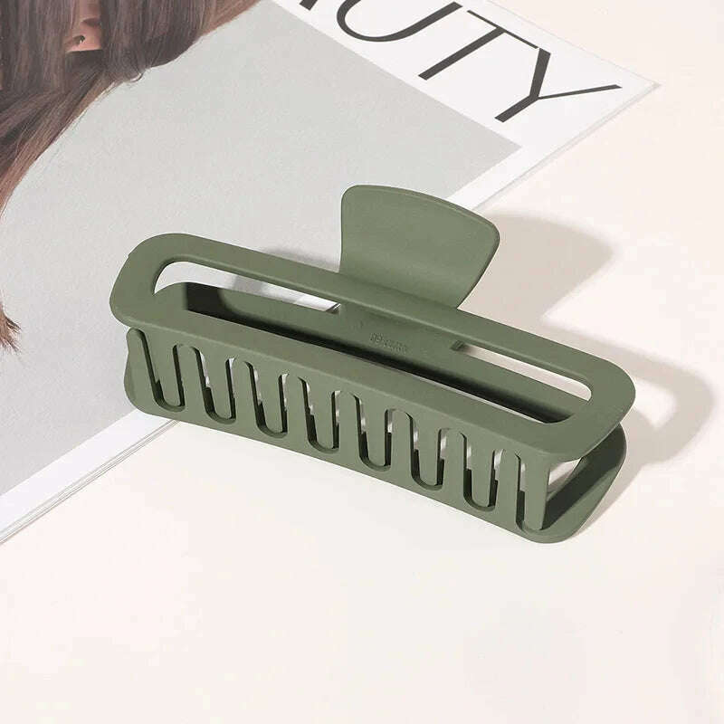 Large Matte Rectangle Hairpin