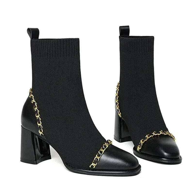 Slip-On Square Toe Women's Boots