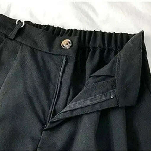 High Waist Wide Leg Shorts – Loose, Solid, Summer Office Style - D&M Boutique