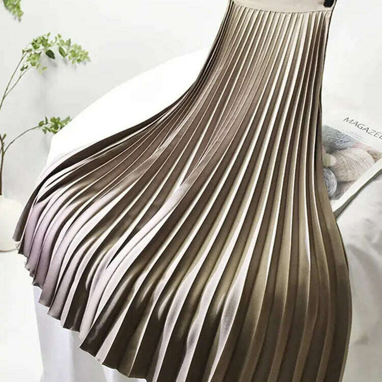 Designer Pleated Skirt – High Waist, Elegant, Luxury Fashion - D&M Boutique