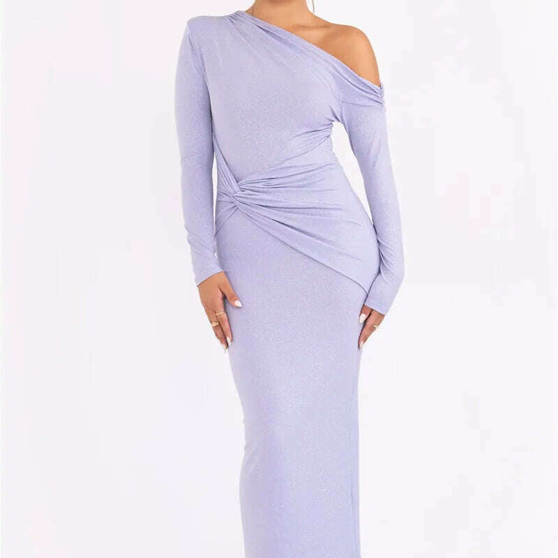 Mozision Sparkle Long Sleeve Sexy Maxi Dress for Women